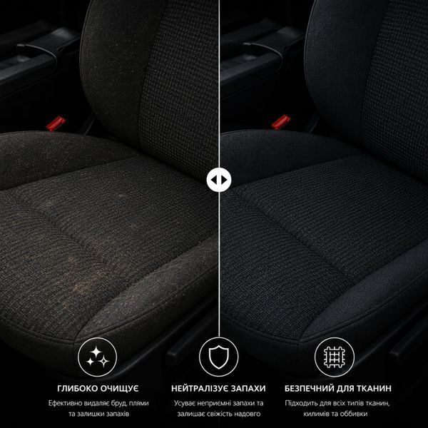 Суха хімчистка текстилю з нейтралізатором запахів і щіткою Turtle Wax Interior 1, 400 мл 52799 фото