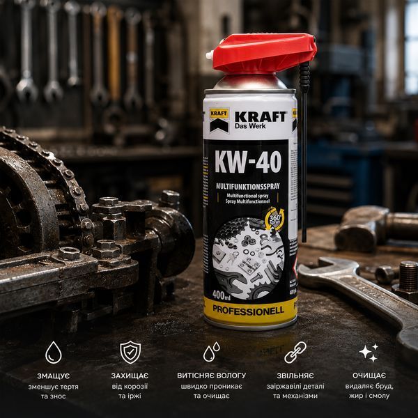 Мастило багатофункціональне KRAFT KW-40 EU Smart Straw 400 мл KF024 фото