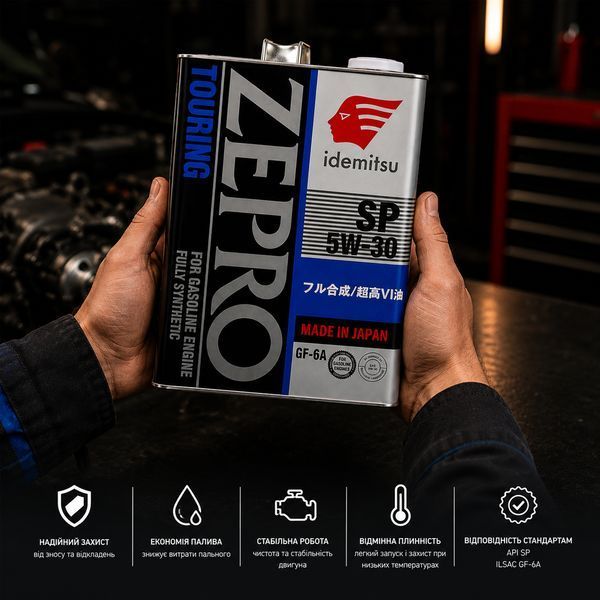 Олива моторна IDEMITSU ZEPRO Touring SP/GF-6A 5W-30 4 л 1845041-4P фото